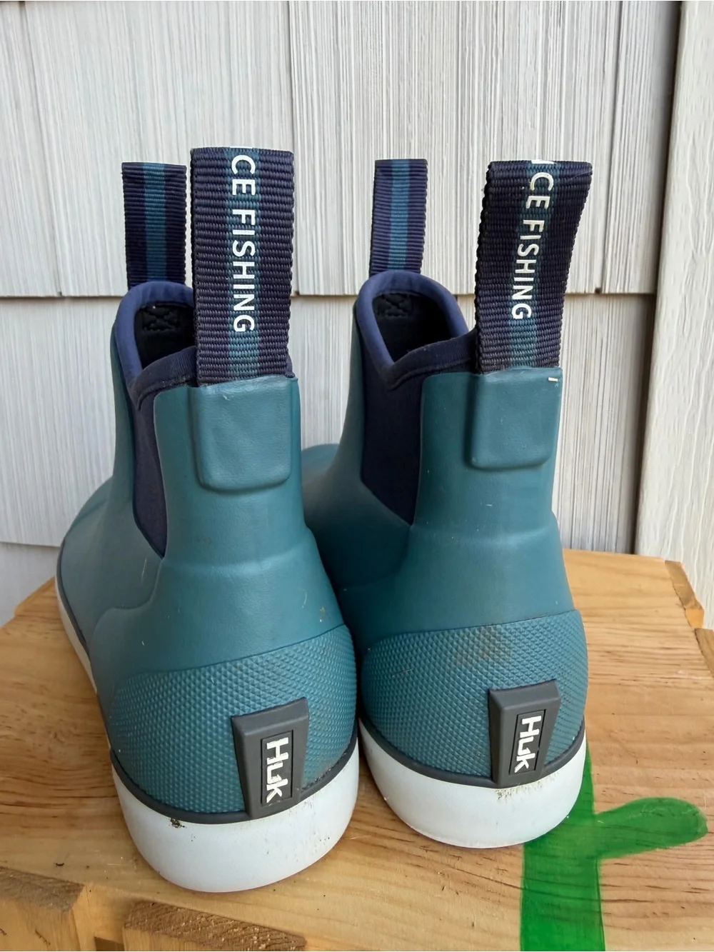 Huk Men’s Teal Waterproof Slip-On Boat Shoes